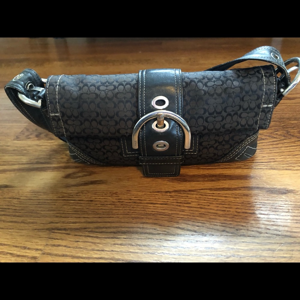 Coach Soho Leather/Canvas Shoulder Bag